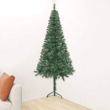 vidaXL Kunstkerstboom hoek 120 cm PVC groen