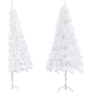 vidaXL Kunstkerstboom hoek 210 cm PVC wit