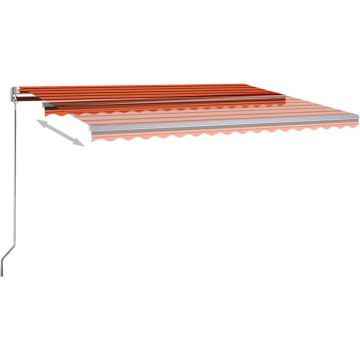 vidaXL Luifel vrijstaand automatisch 450x300 cm oranje en bruin