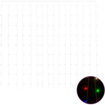 vidaXL Lichtsnoergordijn met 300 LED's en 8 functies 3x3 m meerkleurig