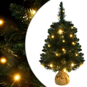 vidaXL-Kunstkerstboom-met-verlichting-en-standaard-60-cm-PVC-groen