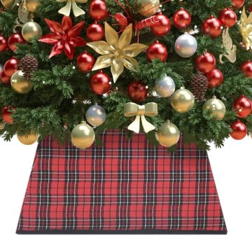 vidaXL Kerstboomrok 48x48x25 cm rood en zwart