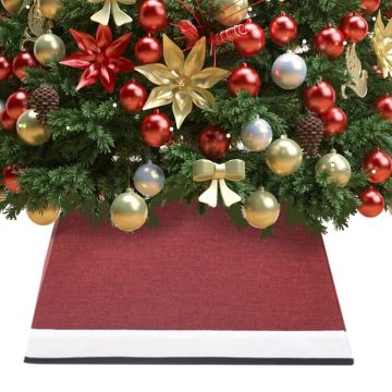 vidaXL Kerstboomrok 48x48x25 cm rood en wit