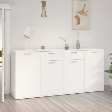 vidaXL Dressoir 160x36x75 cm spaanplaat wit