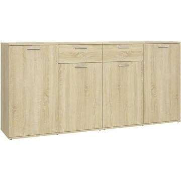 vidaXL Dressoir 160x36x75 cm spaanplaat sonoma eikenkleurig