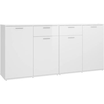 vidaXL Dressoir 160x36x75 cm spaanplaat hoogglans wit