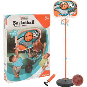 vidaXL Basketbalset draagbaar verstelbaar 133-160 cm