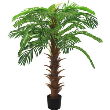 vidaXL Kunstplant met pot cycaspalm 140 cm groen