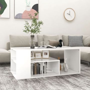 vidaXL Salontafel 100x50x40 cm spaanplaat wit