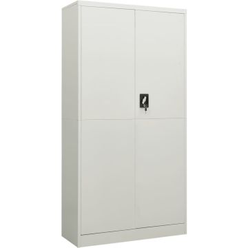 vidaXL Lockerkast 90x40x180 cm staal lichtgrijs