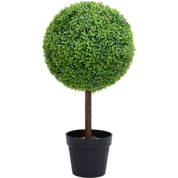 vidaXL Kunstplant met pot buxus bolvorming 50 cm groen