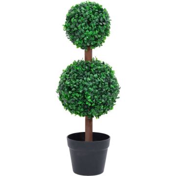 vidaXL Kunstplant met pot buxus bolvorming 60 cm groen