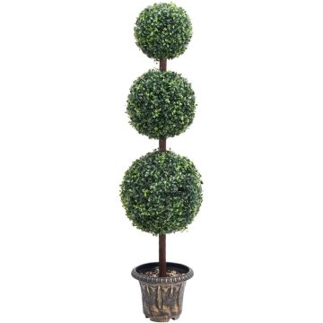 vidaXL Kunstplant met pot buxus bolvorming 118 cm groen