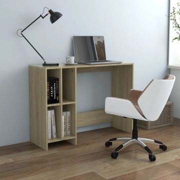 vidaXL Bureau 102,5x35x75 cm spaanplaat sonoma eikenkleurig