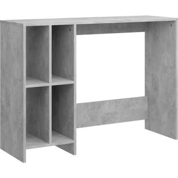 vidaXL Bureau 102,5x35x75 cm spaanplaat betongrijs