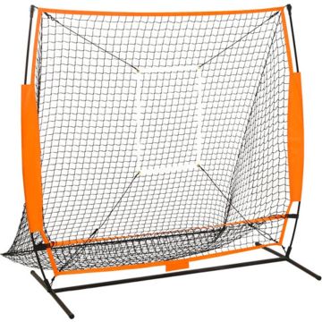 vidaXL Honkbaltrainingsnet 174x76x158,5 cm zwart