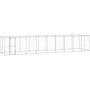 vidaXL Hondenkennel 21,78 m² gegalvaniseerd staal