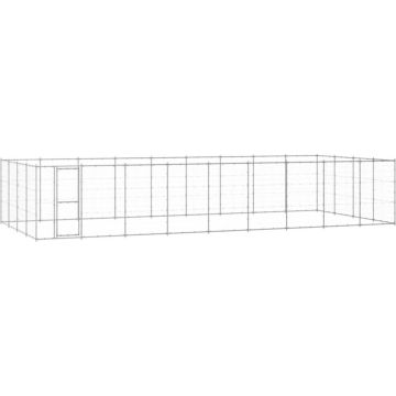 vidaXL Hondenkennel 43,56 m² gegalvaniseerd staal