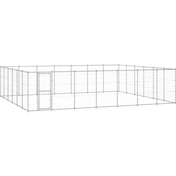 vidaXL Hondenkennel 50,82 m² gegalvaniseerd staal