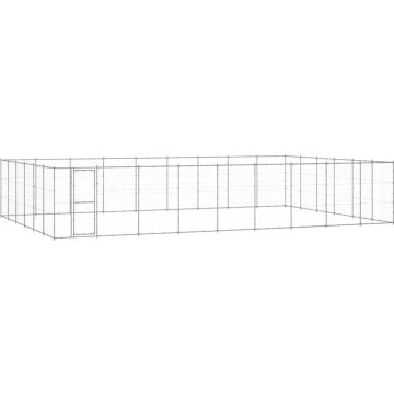 vidaXL Hondenkennel 65,34 m² gegalvaniseerd staal