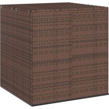 vidaXL Tuinbox 100x97,5x104 cm polyetheen rattan bruin