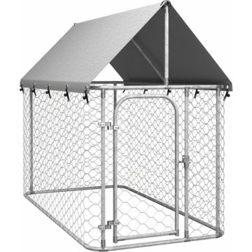 vidaXL Hondenkennel voor buiten met dak 200x200x150 cm