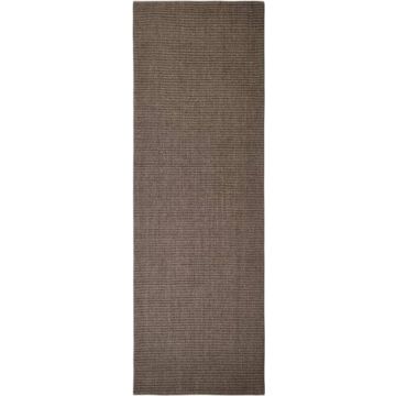 vidaXL Vloerkleed 66x200 cm natuurlijk sisal bruin