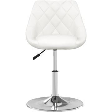 vidaXL Eetkamerstoelen 6 st kunstleer wit