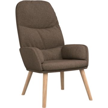 vidaXL Relaxstoel stof taupe