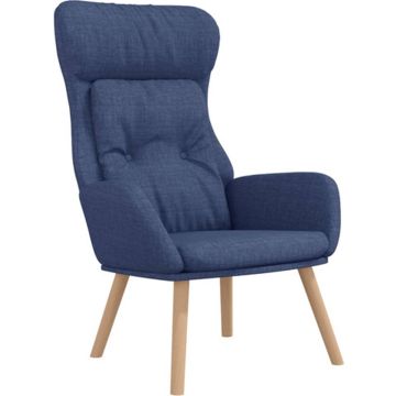 vidaXL Relaxstoel stof blauw