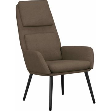 vidaXL Relaxstoel stof taupe