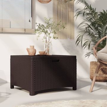 vidaXL Tuinbox 60x54x41 cm PP rattan bruin