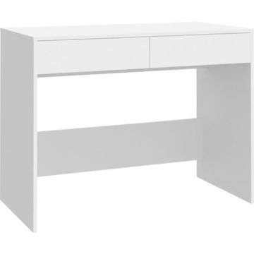 vidaXL Bureau 101x50x76,5 cm spaanplaat wit