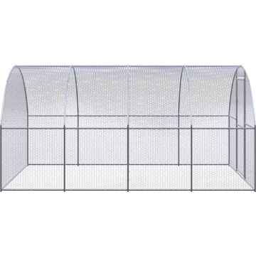 vidaXL Kippenren 3x4x2 m gegalvaniseerd staal