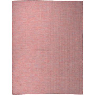 vidaXL Buitenkleed platgeweven 120x170 cm rood