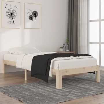 vidaXL Bedframe massief grenenhout 90x200 cm