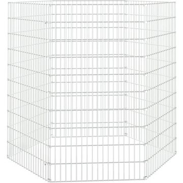 vidaXL Konijnenkooi met 6 panelen 54x100 cm gegalvaniseerd ijzer