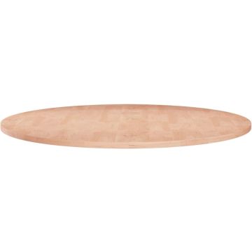 vidaXL Tafelblad rond Ø60x1,5 cm onbehandeld massief eikenhout