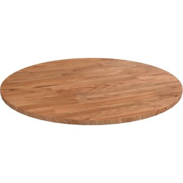 vidaXL Tafelblad rond Ø40x1,5 cm bewerkt massief eikenhout lichtbruin