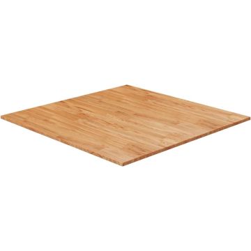 vidaXL Tafelblad vierkant 90x90x2,5 cm massief eiken lichtbruin