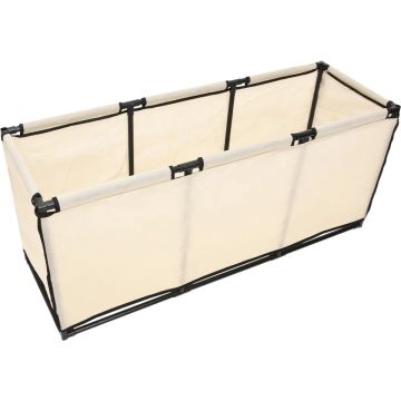 vidaXL Opbergbox 105x34,5x45 cm stof crèmekleurig