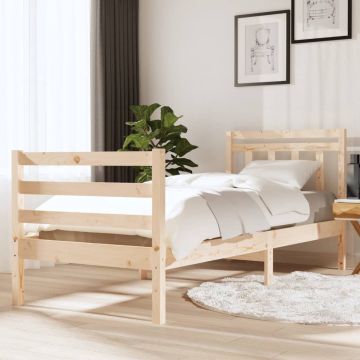 vidaXL Bedframe massief hout 75x190 cm 2FT6 Small Single