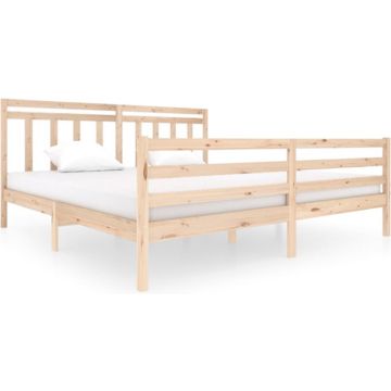 vidaXL Bedframe massief hout 200x200 cm