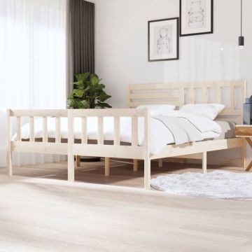 vidaXL Bedframe massief hout 180x200 cm 6FT Super King