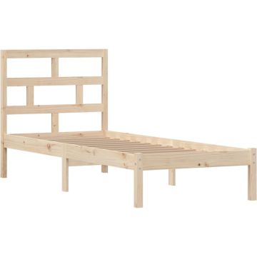 vidaXL Bedframe massief hout 75x190 cm 2FT6 small single