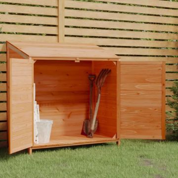 vidaXL Tuinschuur 102x52x112 cm massief vurenhout bruin