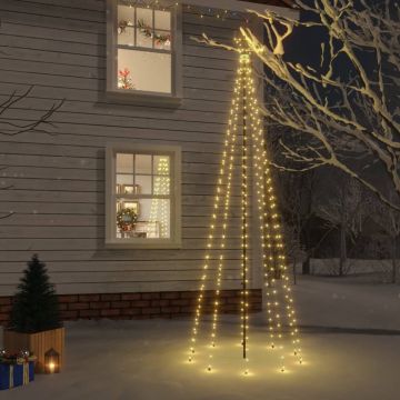 vidaXL Kerstboom met grondpin 310 LED's warmwit 300 cm