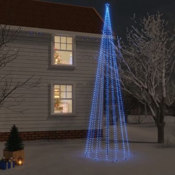 vidaXL Kerstboom met grondpin 1134 LED's blauw 800 cm