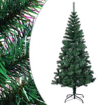 vidaXL Kunstkerstboom met iriserende uiteinden 240 cm PVC groen