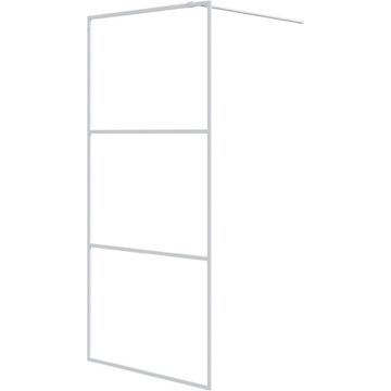 vidaXL Inloopdouchewand 90x195 cm transparant ESG-glas wit